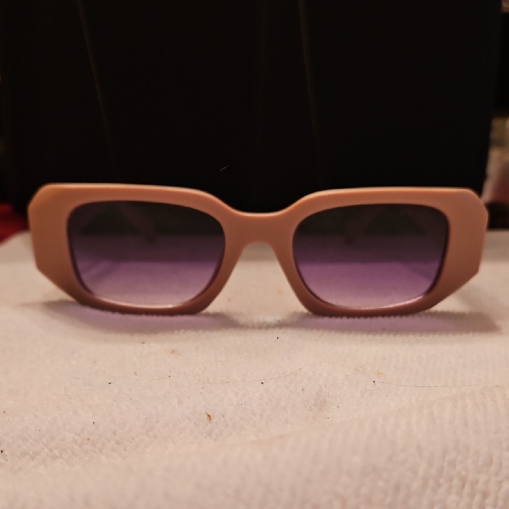 Prada Tan Sunglasses with Purple Lenses